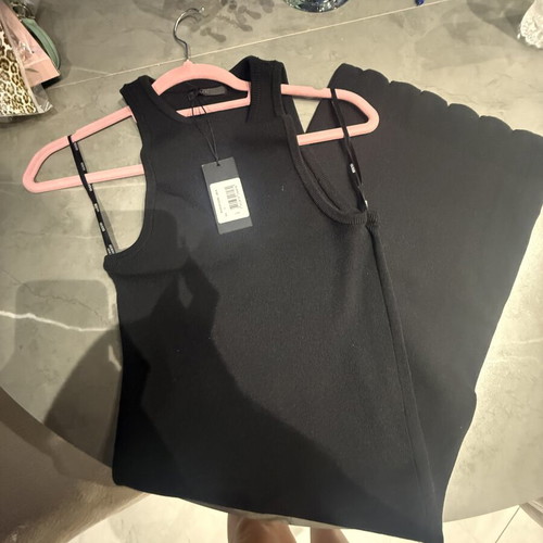 Guess knit dress large new black