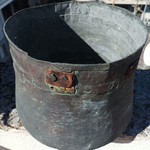 Vintage copper container used