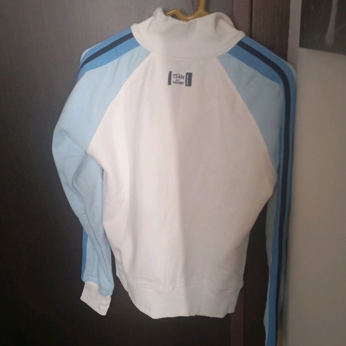Jacket new unisex white and turquoise size XL for ages 13-15