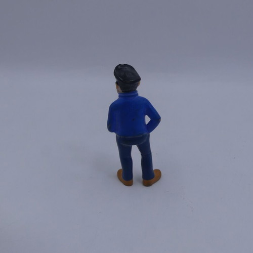 Vintage rare PVC figure Bertrand Tintin Captain Haddock 6 cm used