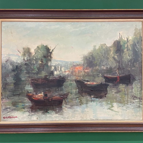 Artwork by Dora Bouki featuring Ships, new, framed