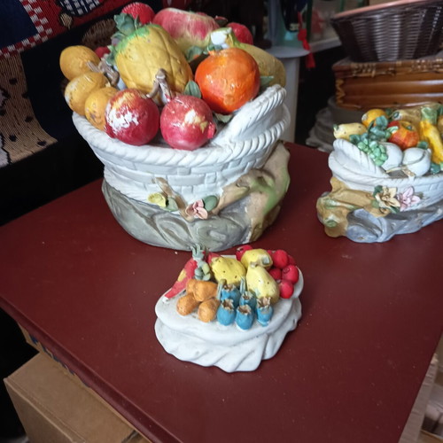 Decorative fruit set like new, porcelain or resin