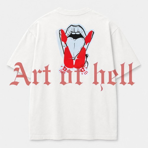 Oversize white T-shirt Art of Hell
