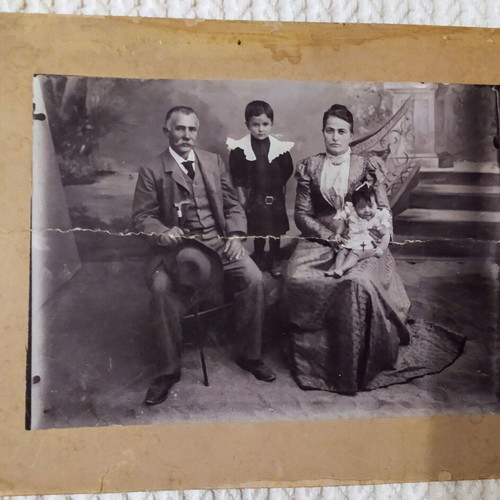 Old family photograph used with frame 23x17