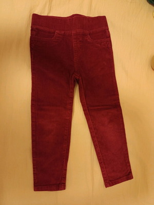 Kids corduroy pants like new, 3-4 years old, burgundy