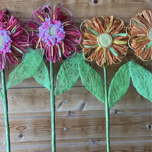 Decorative flowers new, pack of 10, 50 cm height