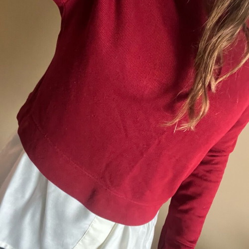 Zara cotton blouse red size S new crop