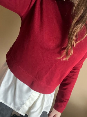 Zara cotton blouse red size S new crop