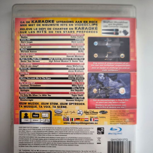 Disney Sing It Pop Hits PS3 game used