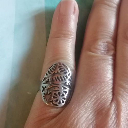 Silver 925 ring flowers new no 51 (US 6)