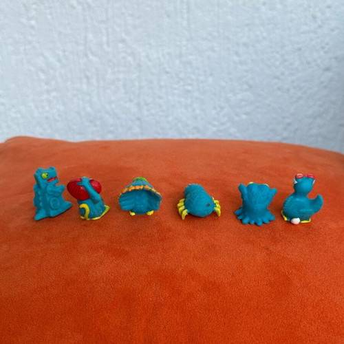 Trash Pack set of 6 blue monster collectible figures Moose Toys like new