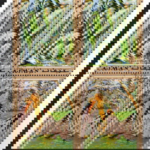 Αεροπορικά γραμματόσημα Ajman 1971 μεταχειρισμένα, γαλλικός ιμπρεσιονισμός και εξπρεσιονισμός