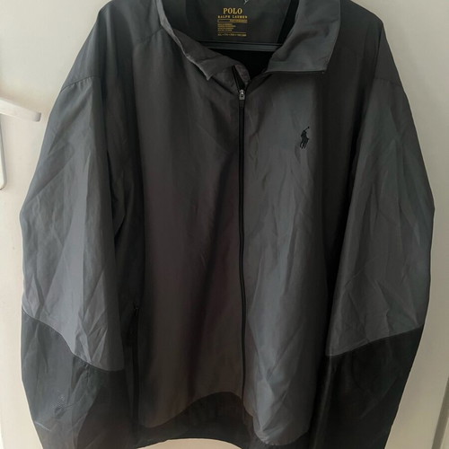 Polo Ralph Lauren Sport windbreaker rain jacket men gray black Big Pony XXL