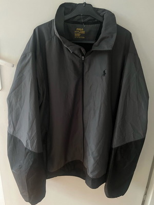 Polo Ralph Lauren Sport windbreaker rain jacket men gray black Big Pony XXL