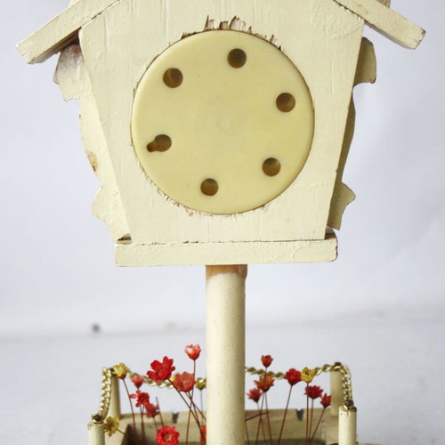 Vintage 70's Wooden Thermometer new from Taiwan