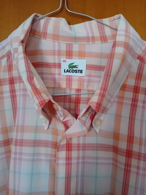 Lacoste πουκάμισο ανδρικό μεταχειρισμένο, χρώμα σομόν μέγεθος XXL 45