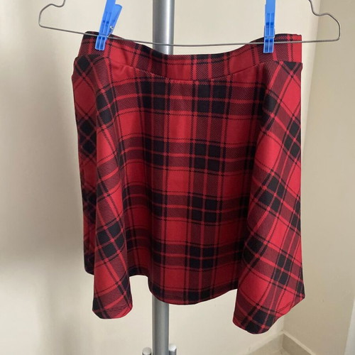 Red Plaid Tartan Skater Mini Skirt Terranova Medium Like New