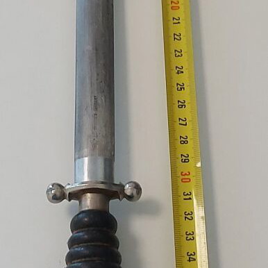 Professional butcher knives, used, with sharpener