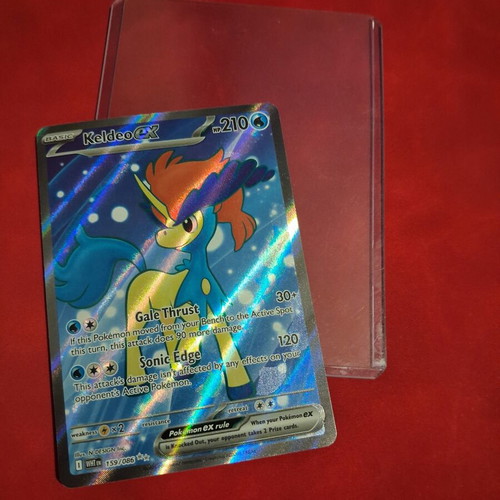 Keldeo EX Full Art Pokemon Card like new, White Flare 159/086