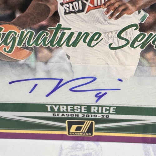 Tyrese Rice Purple Laser Panini Donruss Euroleague Panathinaikos Signature Series card new