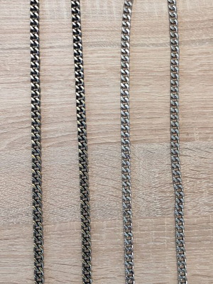 Thin metal chain 8.2mm new, sold by the meter