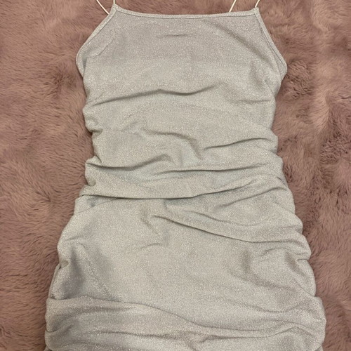 Shiny silver-gray dress like new, size S