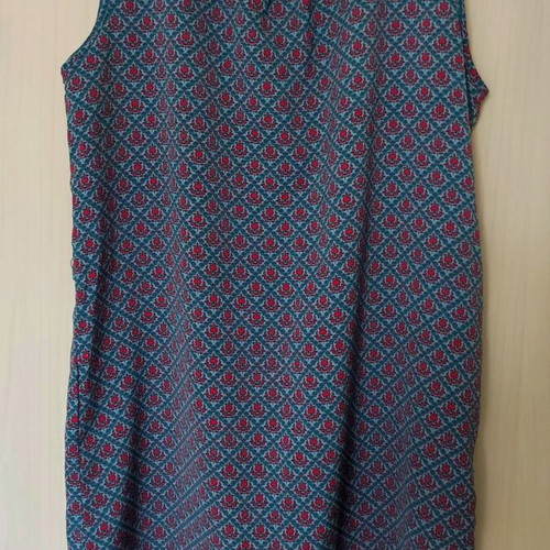 Sfera sleeveless short dress used, red and turquoise