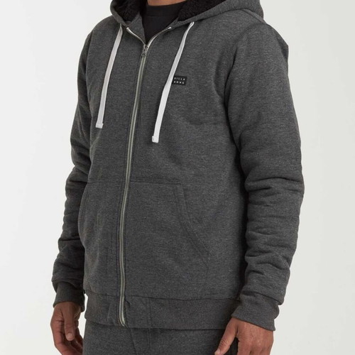 Billabong All Day Sherpa Full Zip Sweatshirt like new, men's XL, gray