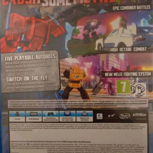 Transformers Devastation PlayStation 4 like new