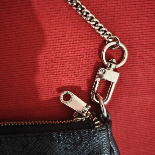 Guess Orlina shoulder and handbag with chain, like new, black and gray