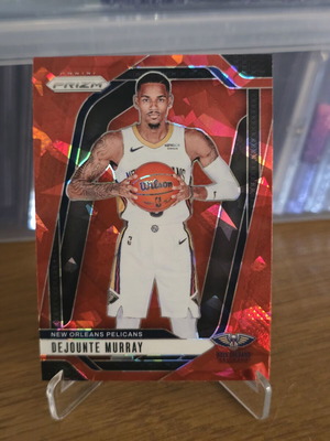 Dejounte Murray Red Cracked Ice basketball card