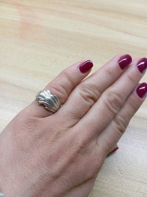 Silver ring 925 like new, size 55-56