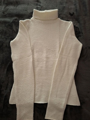 Turtleneck sweater used, white, size S