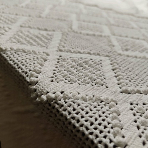 Handmade knitted blanket like new, dimensions 180x200