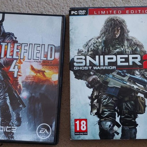 PC games Sniper and Battlefield pack in good condition