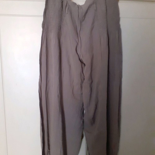 Salvari like new 100% viscose pants grey and beige sizes L and XL