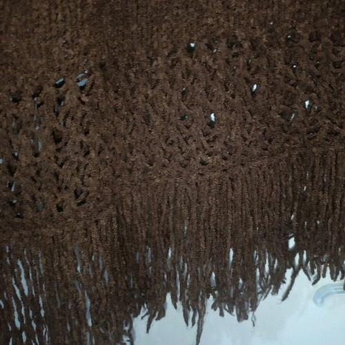 Knitted poncho like new, brown, almost unworn
