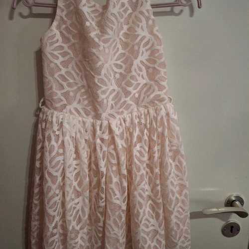 Vivian pink lace girls dress size 8 like new