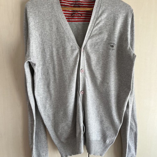 Diesel men's cardigan like new, with buttons, gray, size L