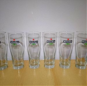Heineken Beer Glass - Ποτήρια Μπύρας 6 τμχ