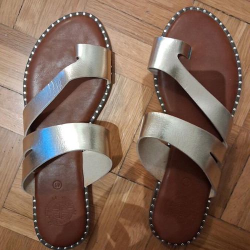 Athenais women's sandals like new, gold, size 41