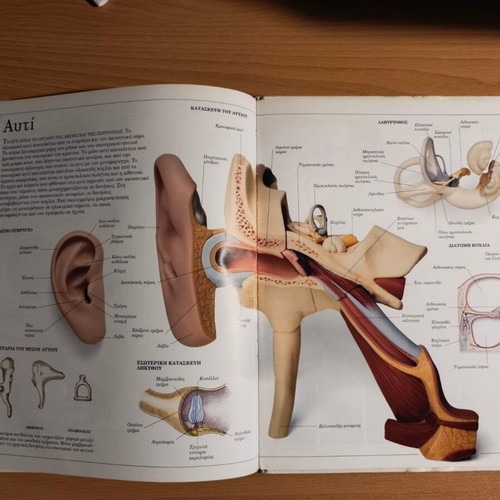 The Human Body panoramic dictionary used, Greek language