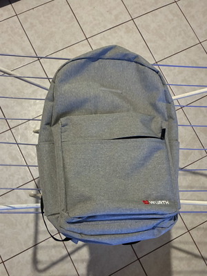 Wurth backpack with damaged zipper, waterproof, laptop compatible