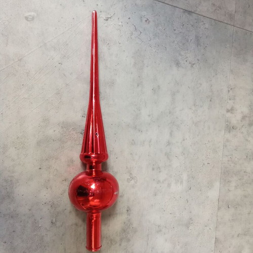 Christmas tree topper silver red vintage used, 1980s 1990s
