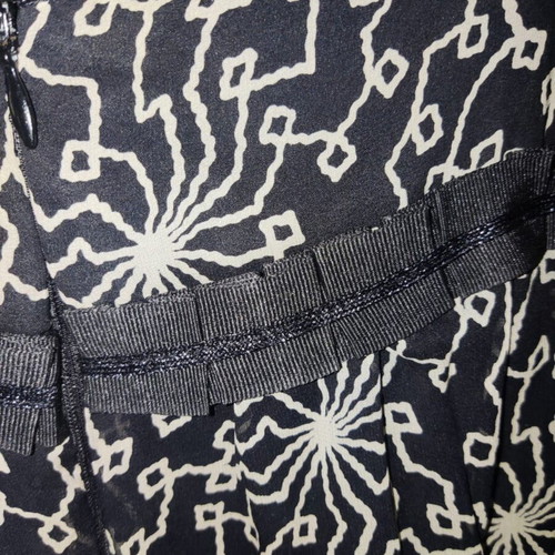 BCBGMAXAZRIA Black and Cream Silk Evening Dress Size 8 Like New