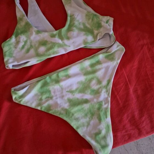 Comfort bikini new, white and light green, size XL