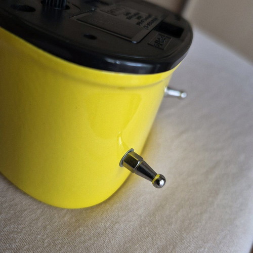 IKEA DROLLA Scandinavian Retro Alarm Clock like new, yellow