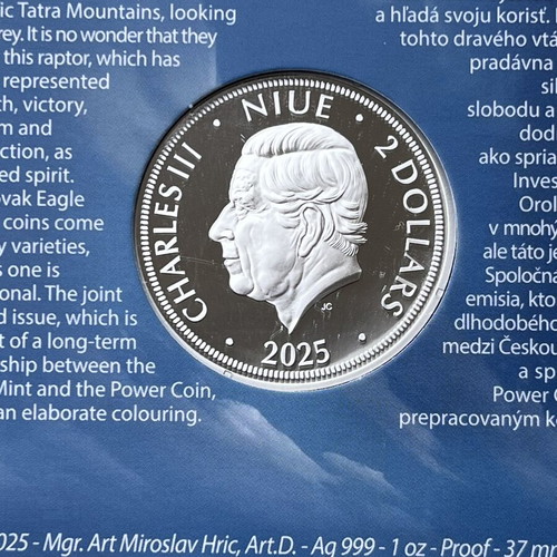 Silver Coin Slovak Eagle limited edition, new, 1 oz 999 silver