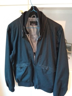 Zara Man black bomber jacket retro like new, sizes M and L