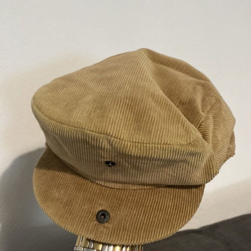 Italian corduroy beret like new, beige and brown